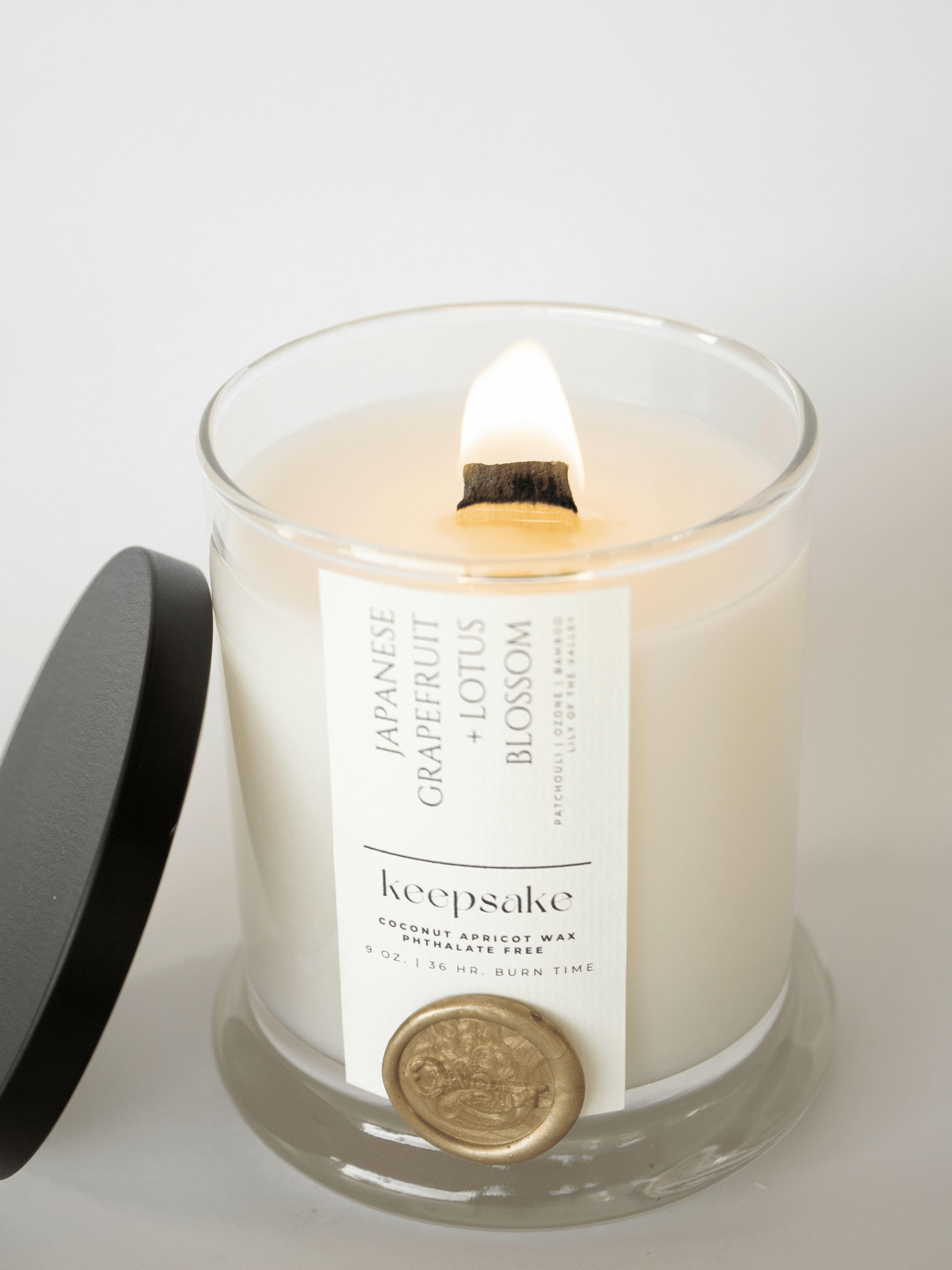 Keepsake Candle | Curated - Wholesale Jar/Filled Candle - 9 oz. Luxury Candle - Japanese Grapefruit + Lotus Blossom1