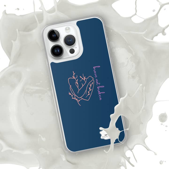 Schutzhülle für iPhone aus klarem Material mit "Grit with Grace"-Design für den Großhandel von Grit with Grace, LLC