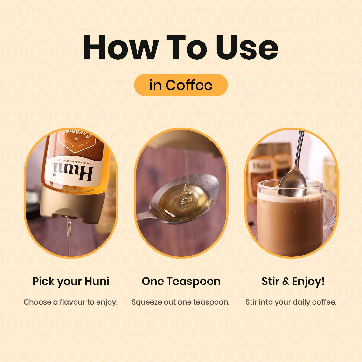 Foodie Flavours – wholesale Flavoured syrup – Huni Natural Coffee Syrup - Caramel - 200ml3