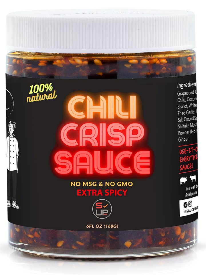 100% All-Natural Chili Crisp Sauce - Extra Spicy for wholesale by SAUCE UP NYC