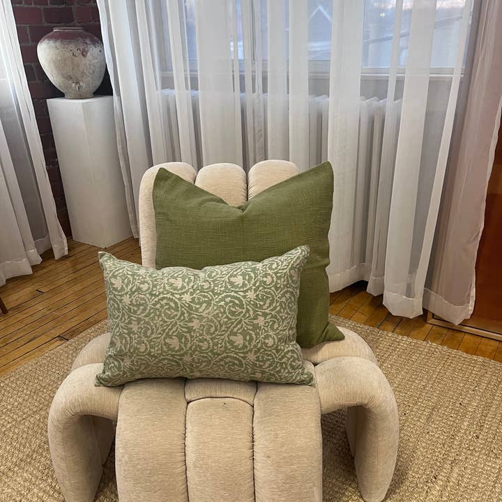 Örngott i solid bomull i grönt för wholesale av Kozify Decor Inc