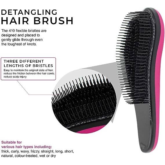 Majestic Beauty – Engroshandel Hårbørste/kam – Detangling Brush & Comb Set - Det bedste hår Detangler Kit