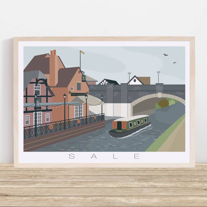 SALE PRINT | Cheshire Art | Sale Print | Manchester Picture | Sale Waterside for wholesale by Rankidoodle Printshop