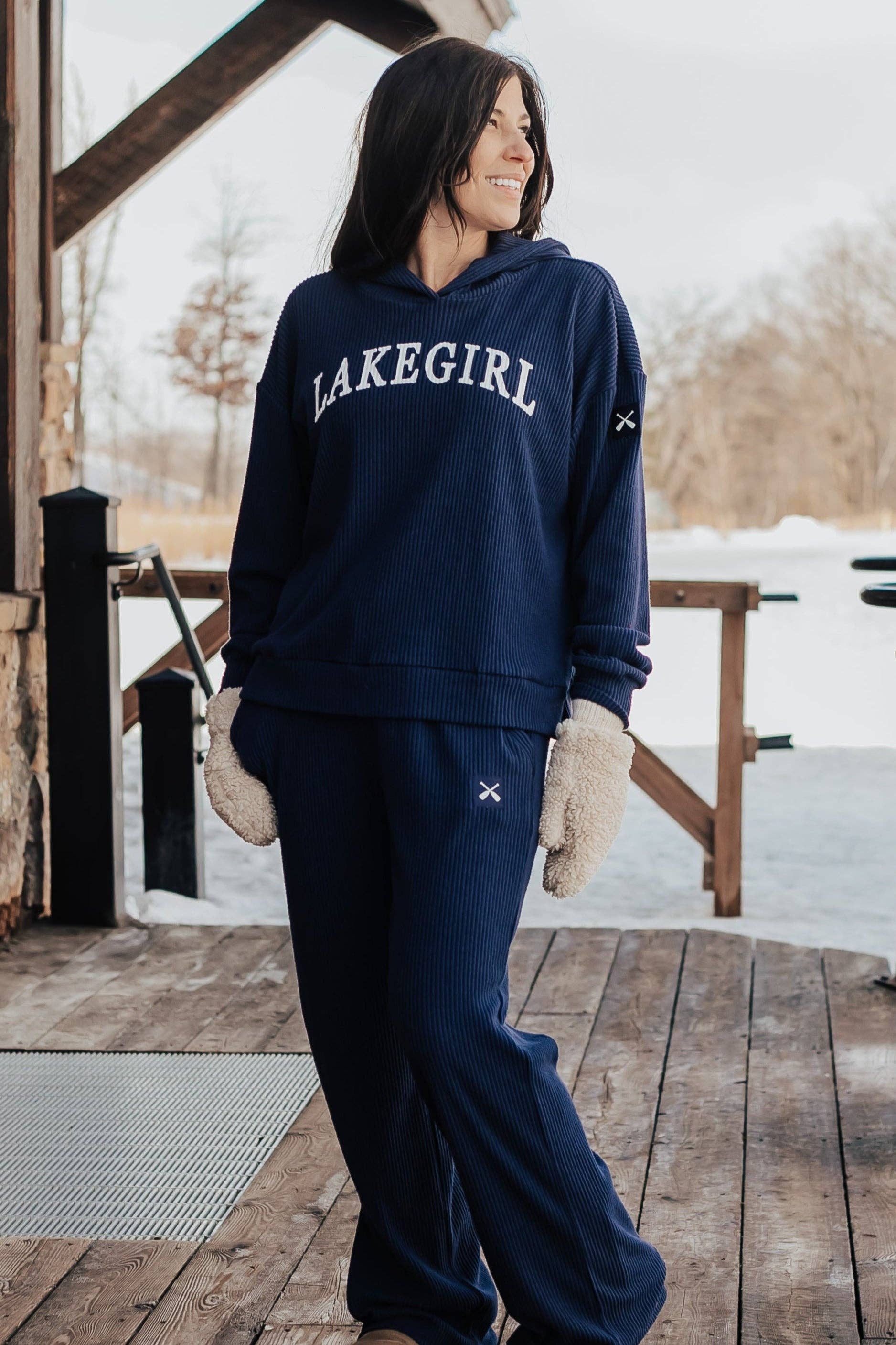 Lakegirl - Vente Sweat à capuche – femme - Hoodie en Hacci côtelé1