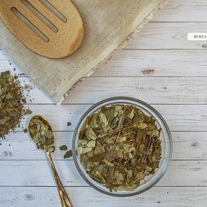 Organic Way LLC - Wholesale Losse thee - Berkblad (Betula pendula) Gesneden & Gezeefd - Europees Wild Geoogst | Kruidenthee | Koosjer & USDA Gecertificeerd | Veganistisch, Non-GMO & Glutenvrij | 100% Rauw uit Albanië1