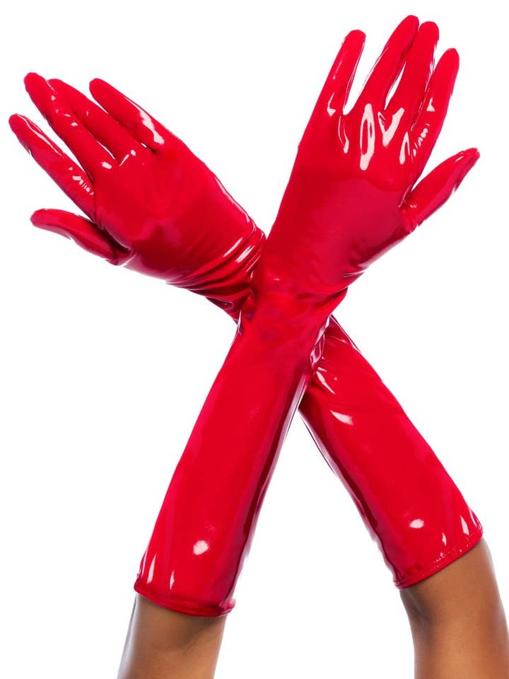 Red vinyl gloves for wholesale by Mapalé