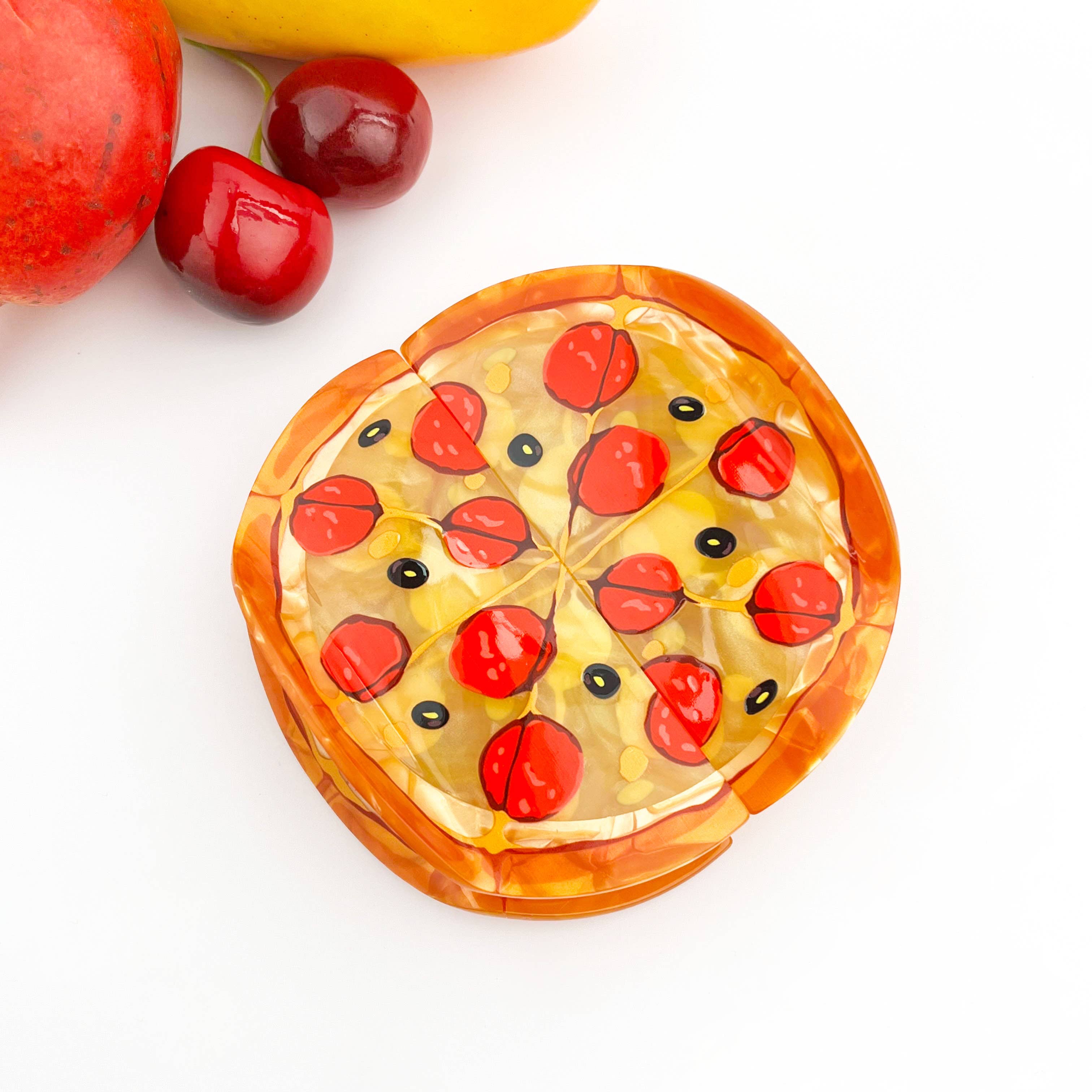 TheDivaSoap - Vendita all'ingrosso Fermaglio per capelli - Donna - Molletta per capelli a forcina a forma di fetta di pizza con prosciutto2