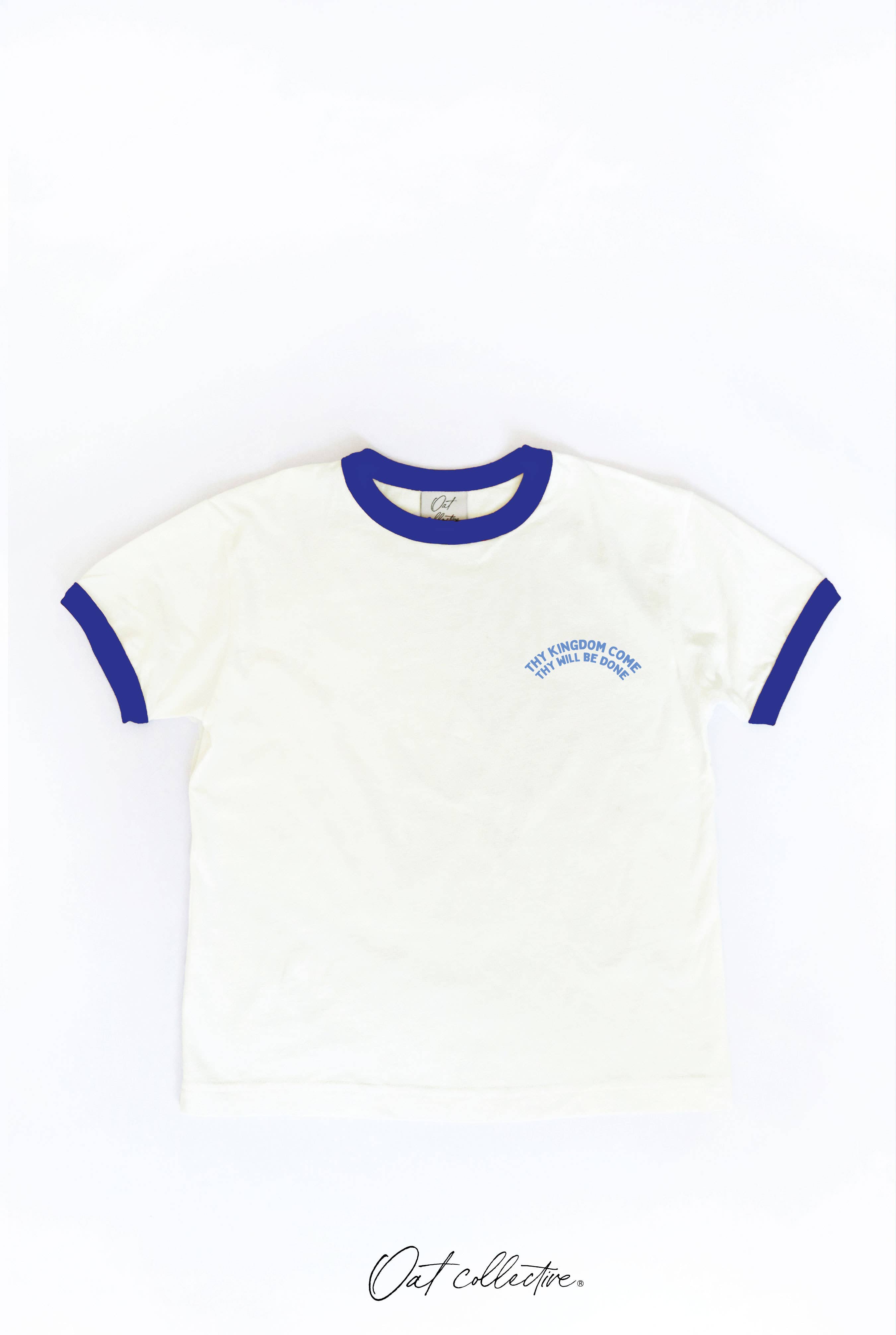 OAT COLLECTIVE - Wholesale Screen Printed T-Shirt - Kids - THY KINGDOM COME Toddler Ringer Graphic Top8