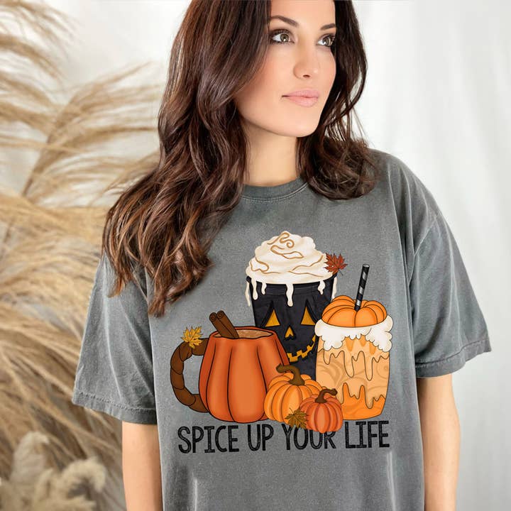 Spice Up Your Life Pigment Dyed Tee for wholesale by Trendy Tee Co.