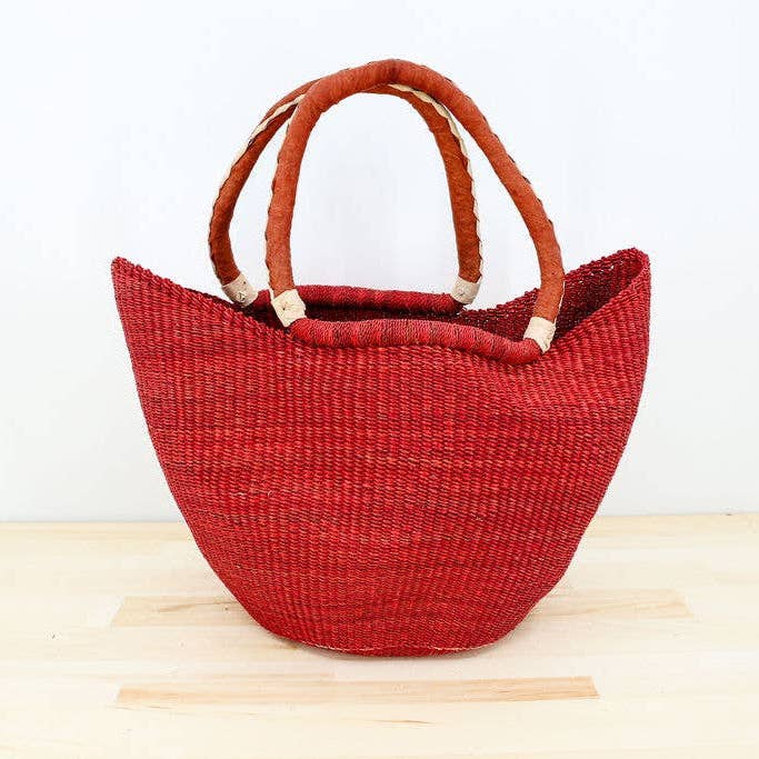 Gitzell FairTrade - Wholesale Grocery/Shopping Bag - U-Shopper Tote Basket Bag, Solid6