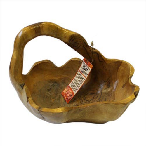 Large Back Handle Bowl aprox 30cm for wholesale by Ancient Wisdom