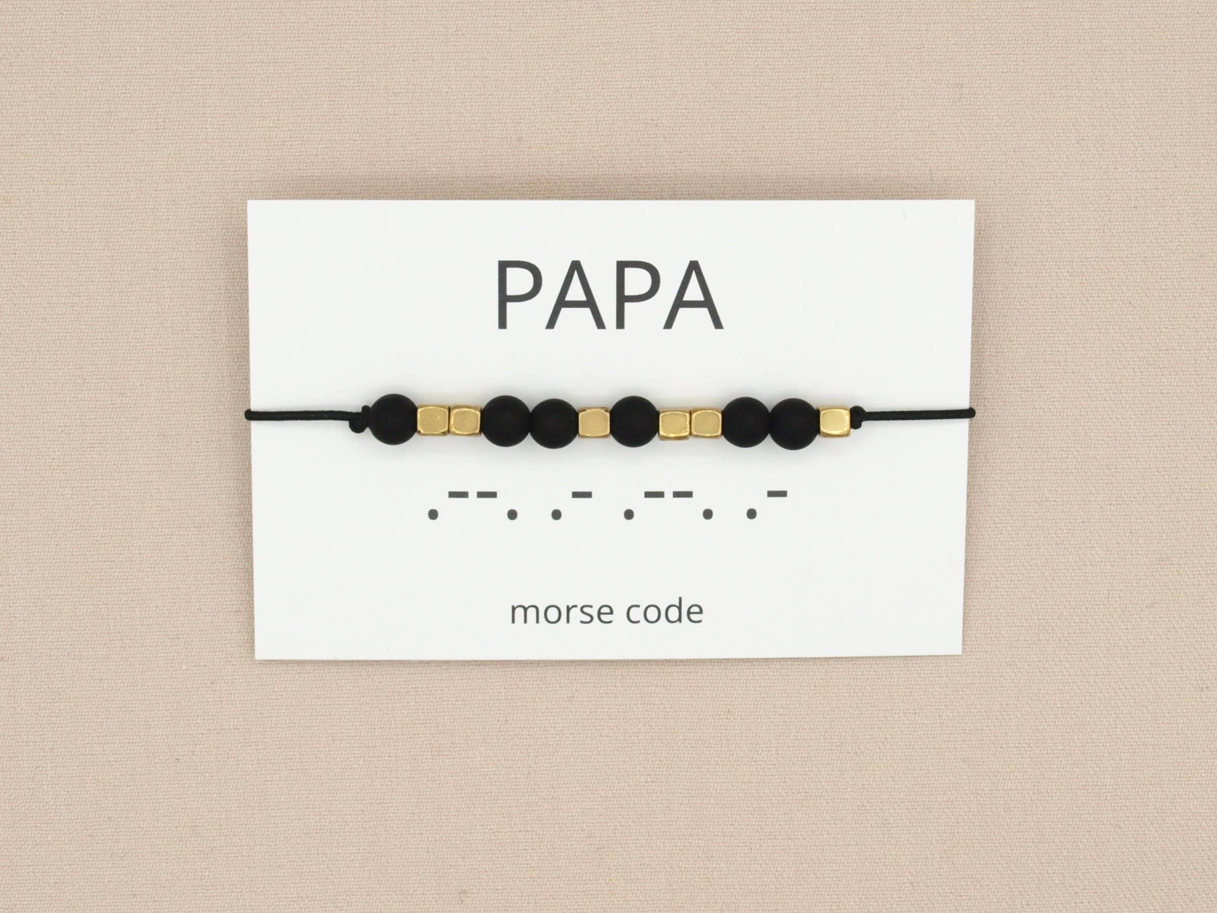 by Indah - Vendita all'ingrosso Bracciale con perline - Fascia da braccio in codice Morse Papa2