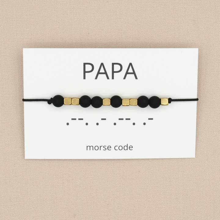 by Indah - Wholesale Beaded Bracelet - Morse code armband Papa2