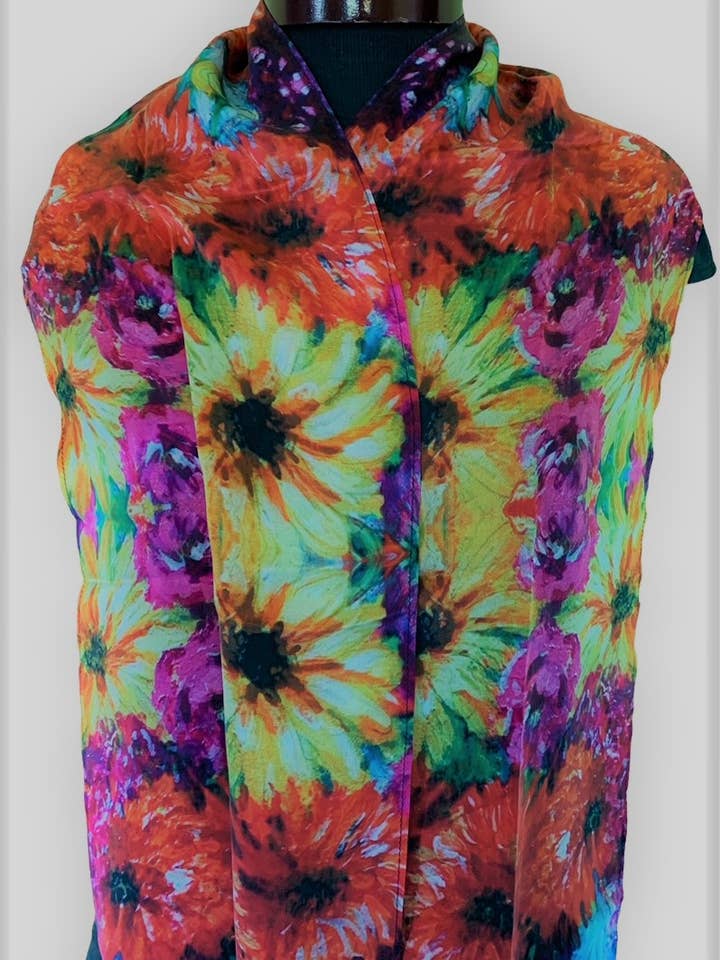 Fiesta Lilies Seidentuch für den Großhandel von NINA J