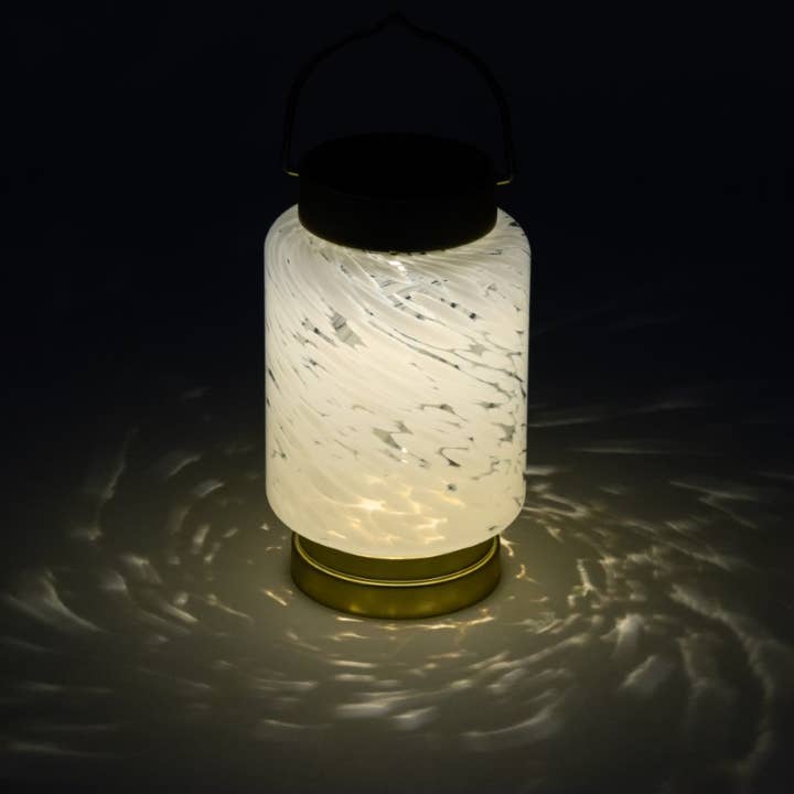 Allsop Home & Garden - Wholesale Outdoor/Lawn Light - Boaters Lantern - 7.5" Glass Outdoor Solar Lantern - Cylndr5