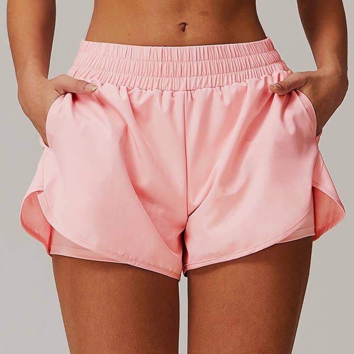 WONDERXFANS – wholesale Athletic shorts – Women's – POCKET QUICK-DRYING HIP-LIFTING RUNNING FITNESS YOGA SHORTS