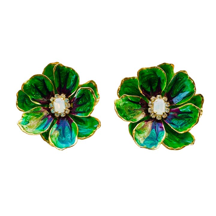 The Pink Reef 2024 Jewel Box Florals in Jade for wholesale by The Pink Reef