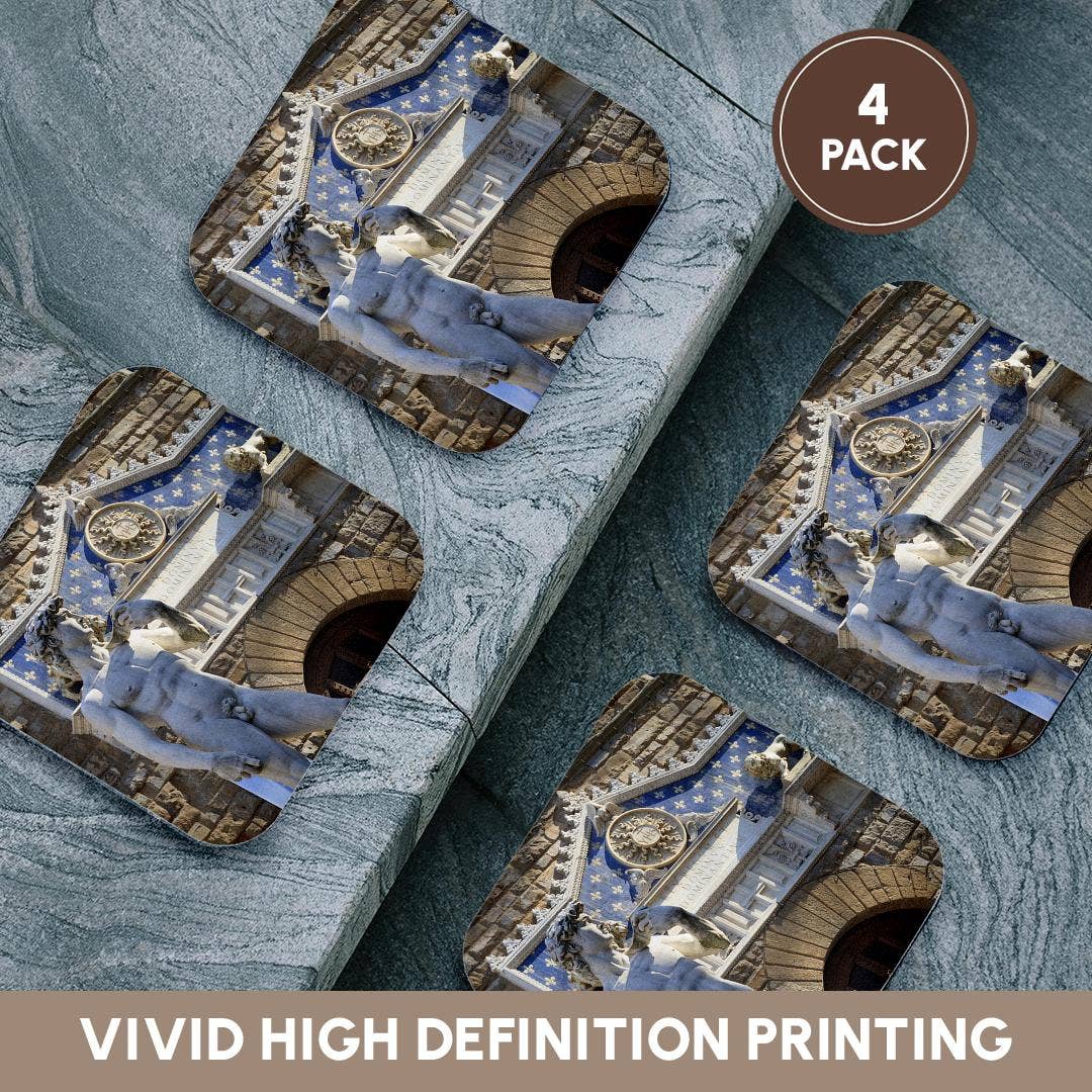 3dRose – wholesale Underlägg – 3dRose, Italien, Florens. Replika av David., Glasunderlägg12