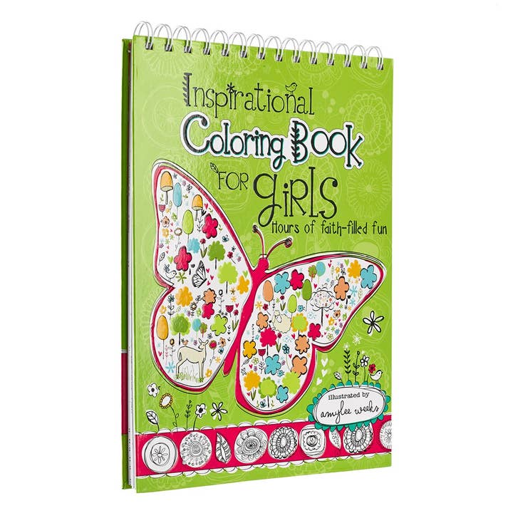 Christian Art Gifts - Wholesale Coloring Book - Kids & Baby - Coloring Book Wirebound Inspirational for Girls