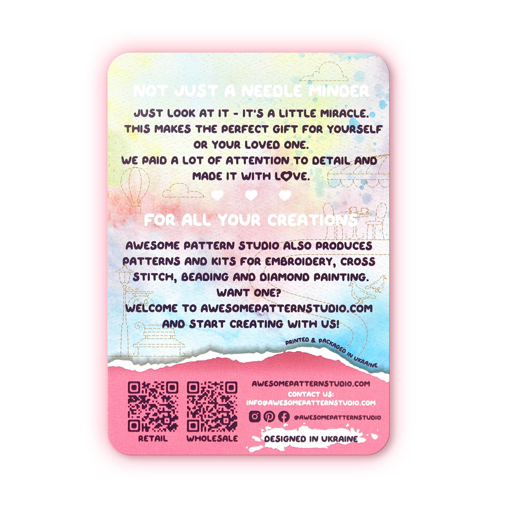 Awesome Pattern Studio - Wholesale Embroidery/Cross Stitch Supplies - Paris - Magnetic Needle Minder Set #11