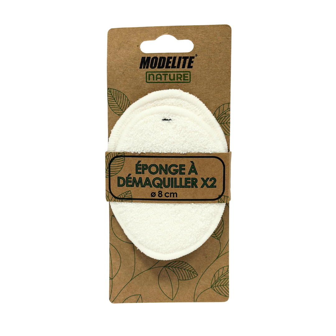 Les Laboratoires Bio Seasons - Wholesale Makeup Remover - Makeup Remover Sponges x2 Ø 8 cm – 80% Bamboo, 20% Cotton1