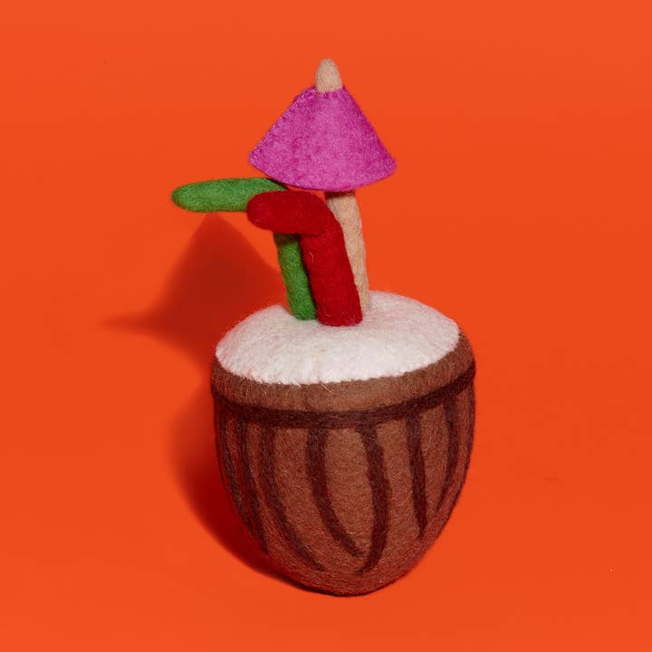 Juguete para perro de bebida de coco de lana hervida para venta al por mayor de Ware of the Dog