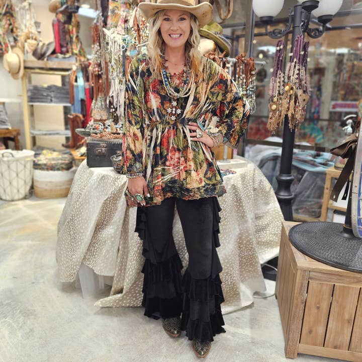 Chemise en velours écrasé Taille unique pour la vente par A Rare Bird Shop