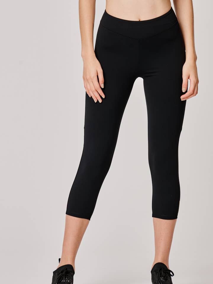 Leggings Capri de Cintura Alta para Gimnasio, Running y Uso Diario para venta al por mayor de Sapopa
