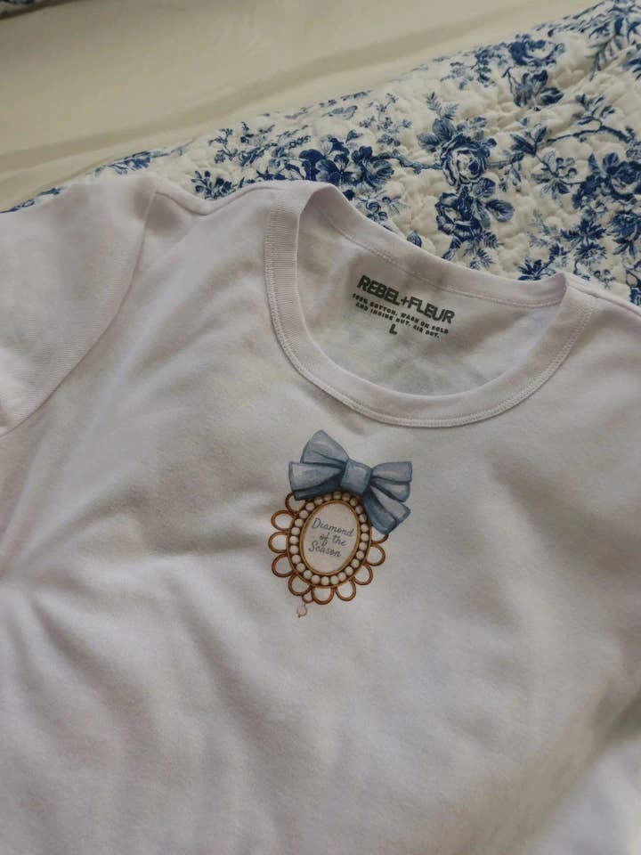 Diamond of the Season Baby Tee | Bridgerton T-shirt for wholesale by Rebel and Fleur