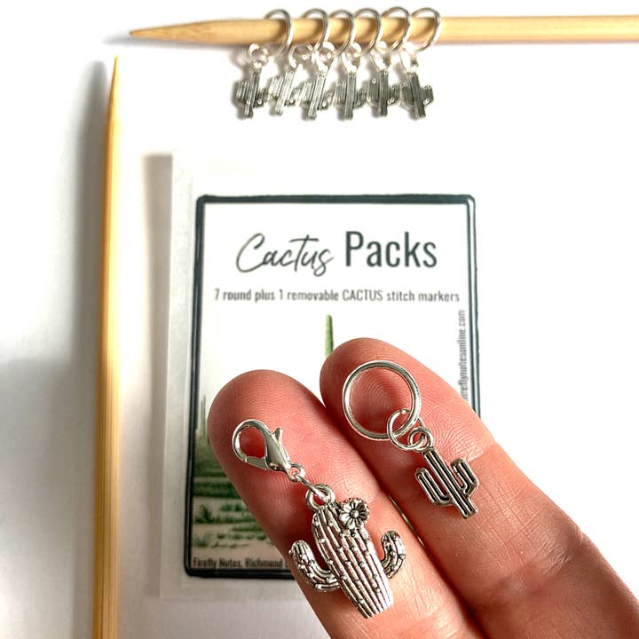 Firefly Notes - Wholesale Knitting/Crochet Supplies - Cactus Stitch Marker Packs4