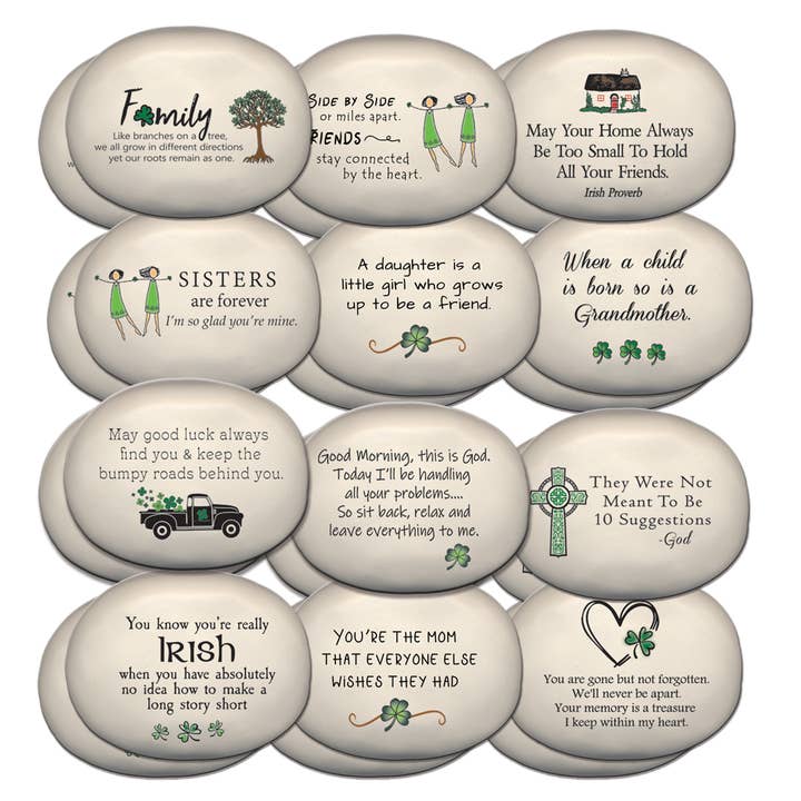 Ceramic Rocks : pré-pack de vers irlandais assortis pour la vente par August Ceramics