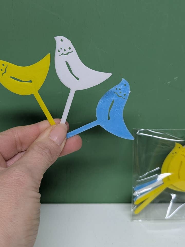 Bird cupcake picks for wholesale by vintagegoodies