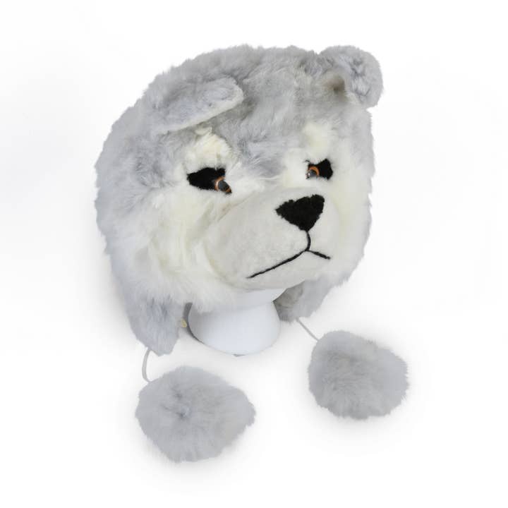 Baby Alpaca Fur Wildlife Hat with Earflaps Fox, Bear, Panda for wholesale by Sanyork Fair Trade