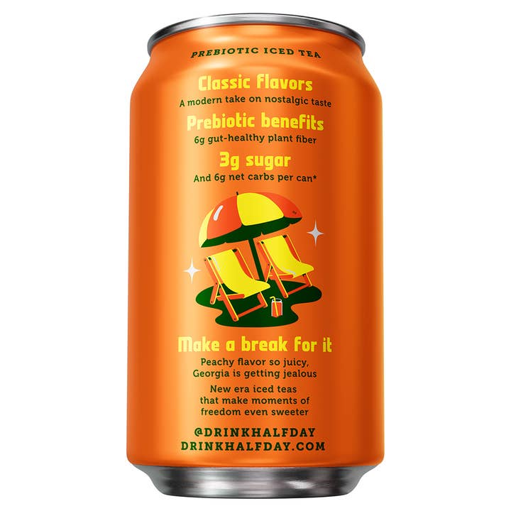 Halfday Tonics - Wholesale Iced Tea - Peach Iced Tea 12 Pack2
