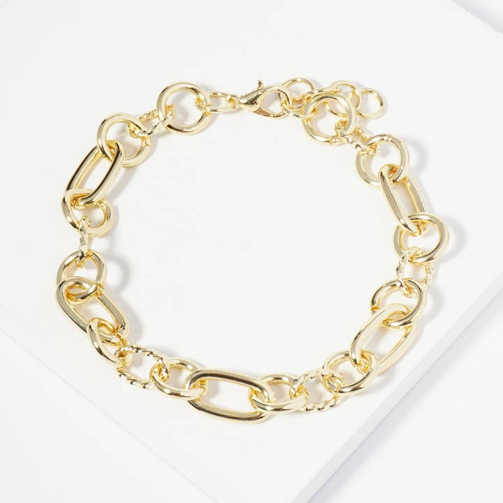 OHBOOBA DESIGN – Engroshandel Armbånd med led og kæde – 18K guld Dipped Link kædearmbånd