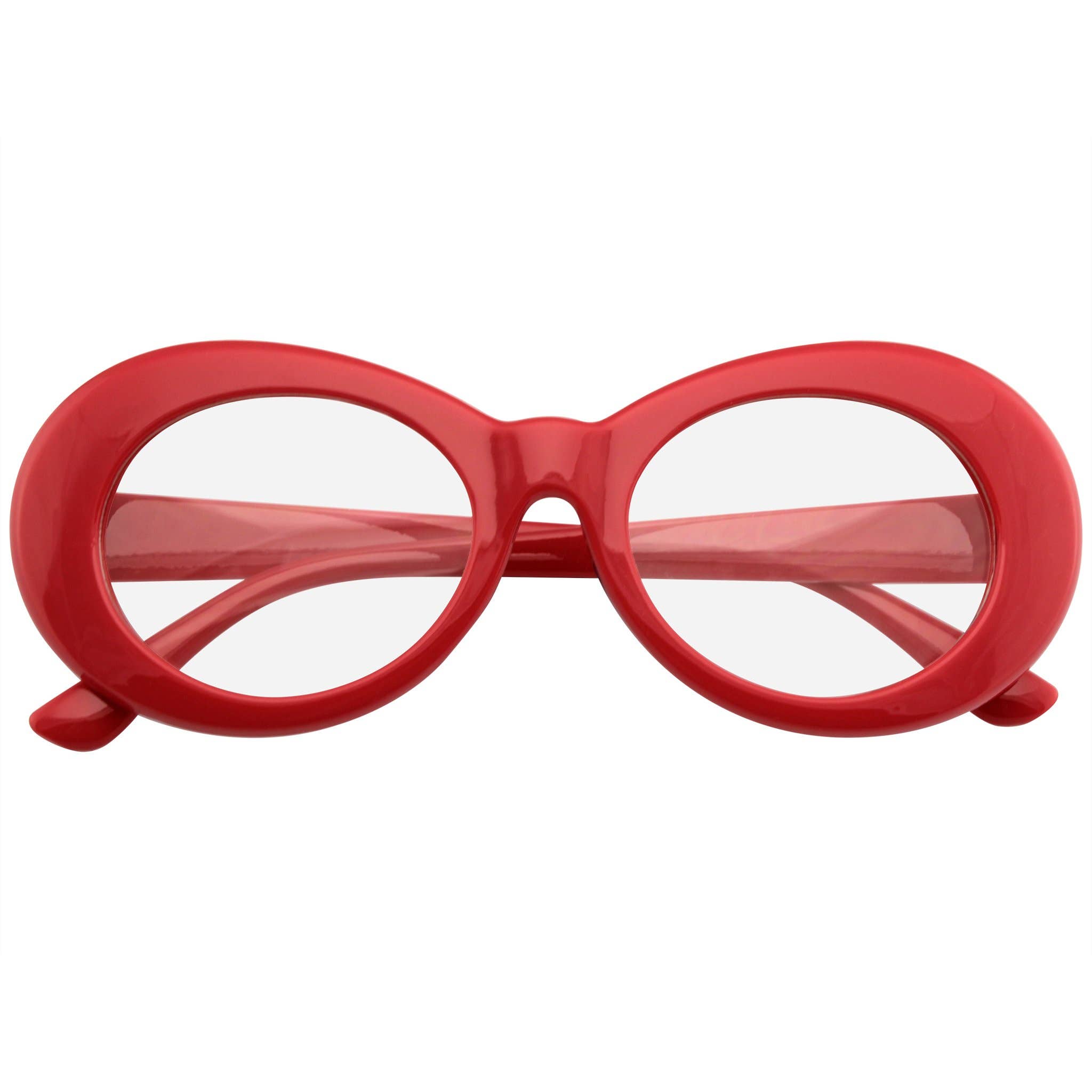 Emblem Eyewear - Vendita all'ingrosso Occhiali da vista - Unisex - Retro Flat Round anni '90 Fashion Clout Occhiali ovali Trasparente12