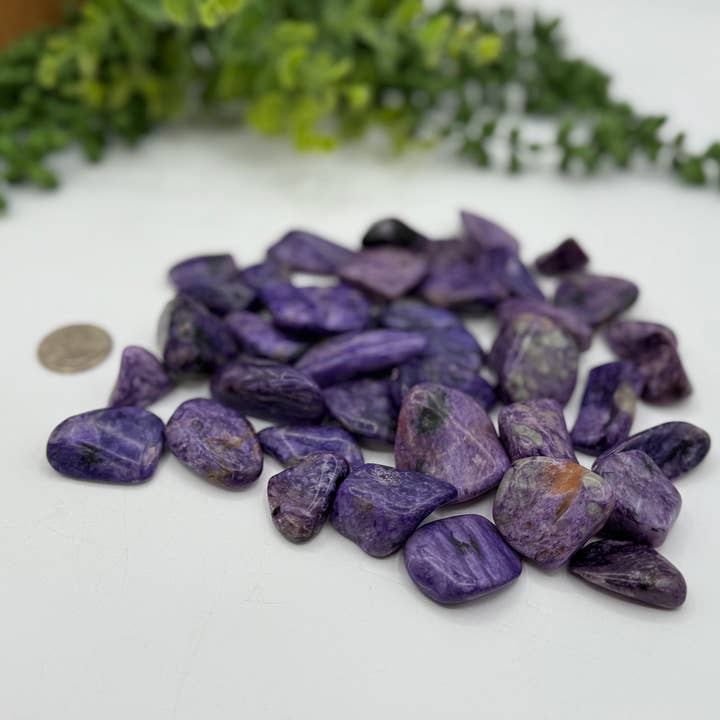 Meraki Gemstones – wholesale Spiritual stone/crystal – Charoite Tumbled Gemstones - 25-35mm (0.5kg/1.1lbs) 2