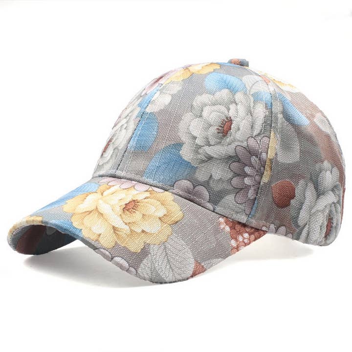 ACCITY - Wholesale Baseball Cap - Women's - Breathable Floral Sun Hat Sweat-Baseball Cap_CWAH0955