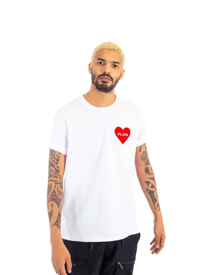 PLAIN Amstrdm “BIG LOVE ” White-Red for wholesale by PlainAmstrdm