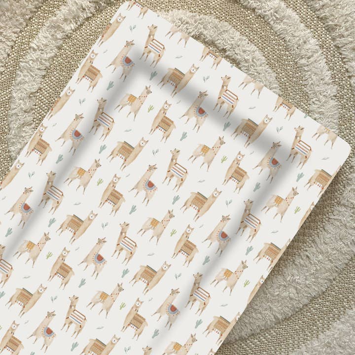 Alpaca Baby Changing Mat | Unisex Baby Accessories for wholesale by Bobbin and Bumble - Baby Changing Mats