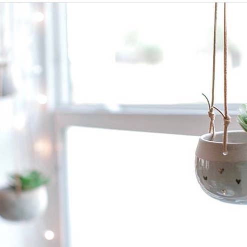 ceramic hanging planter for wholesale by Pickle Pottery