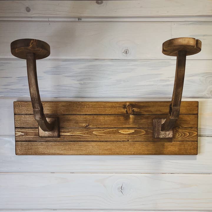 Rustic Decor Double Hook Star Cowboy Hat Rack for wholesale by Timber-Teq