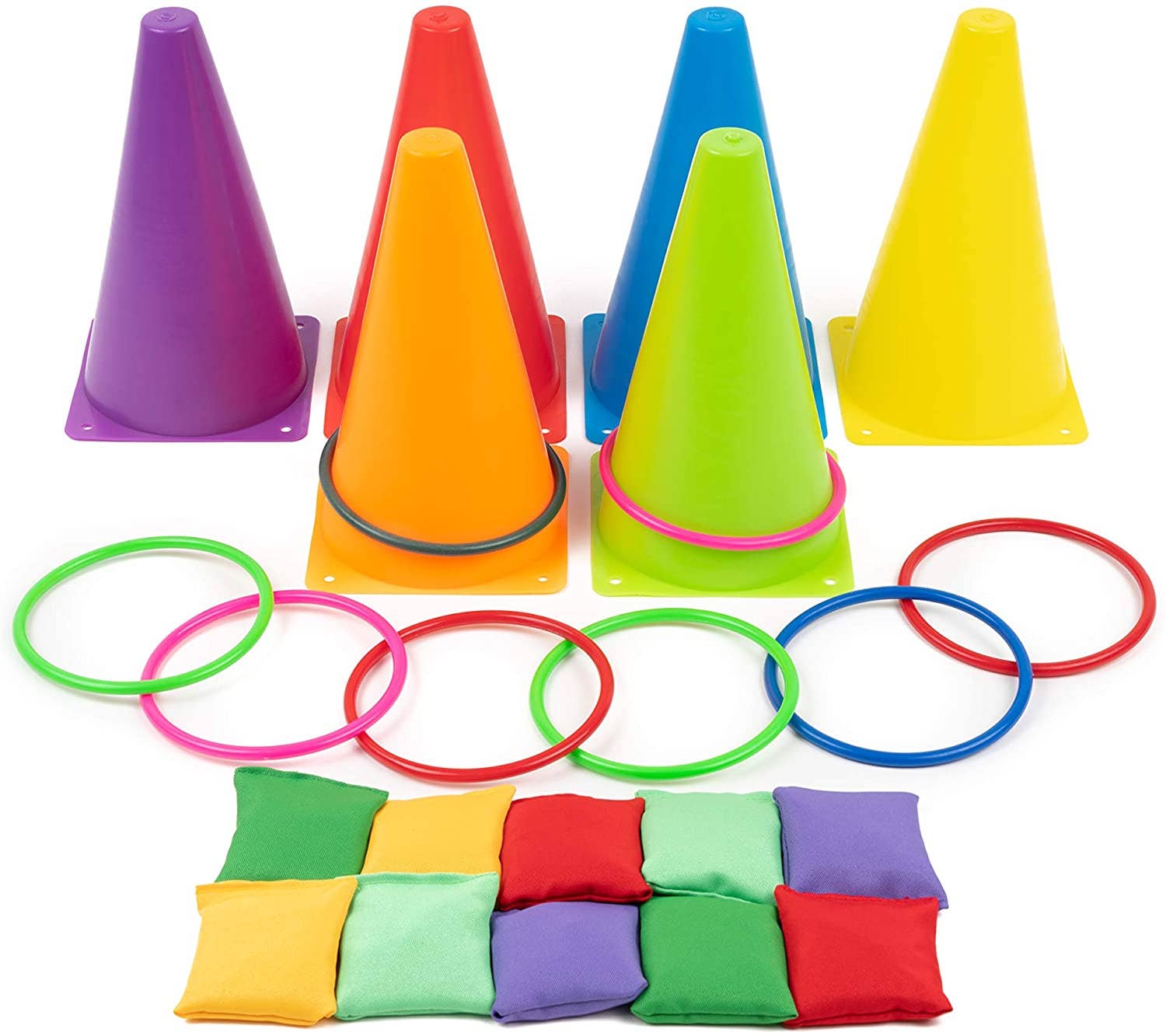 The Twiddlers - Vendita all'ingrosso Set di giocattoli - Bambini - Set da gioco da 26 pezzi con lancio dell'anello, lancio del pouf e altro ancora!2