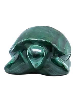 Quasar Gems USA – Großhandel Dekofigur – Polierte Malachit-Schildkröten-Figuren, handgeschnitzt2