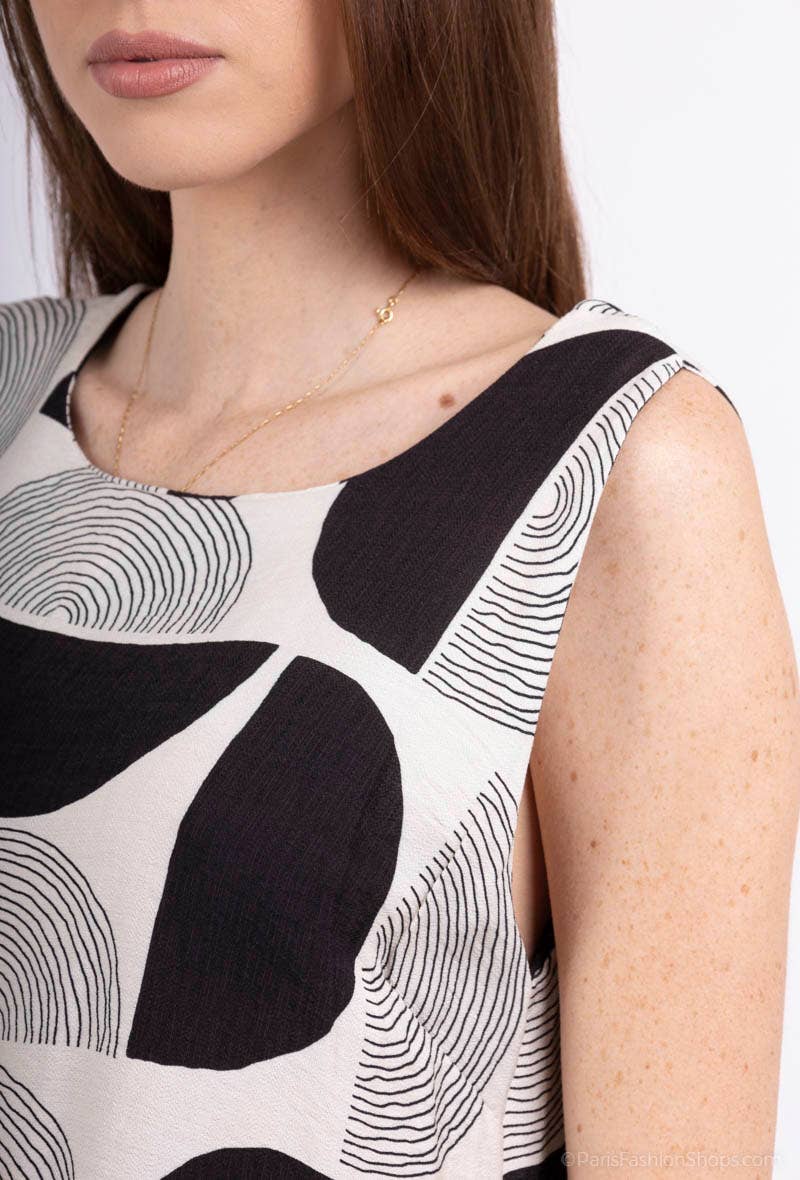 L'Emotion - Wholesale Dress - Women's - Mid-Thigh Length Circle Pattern Dresses 5