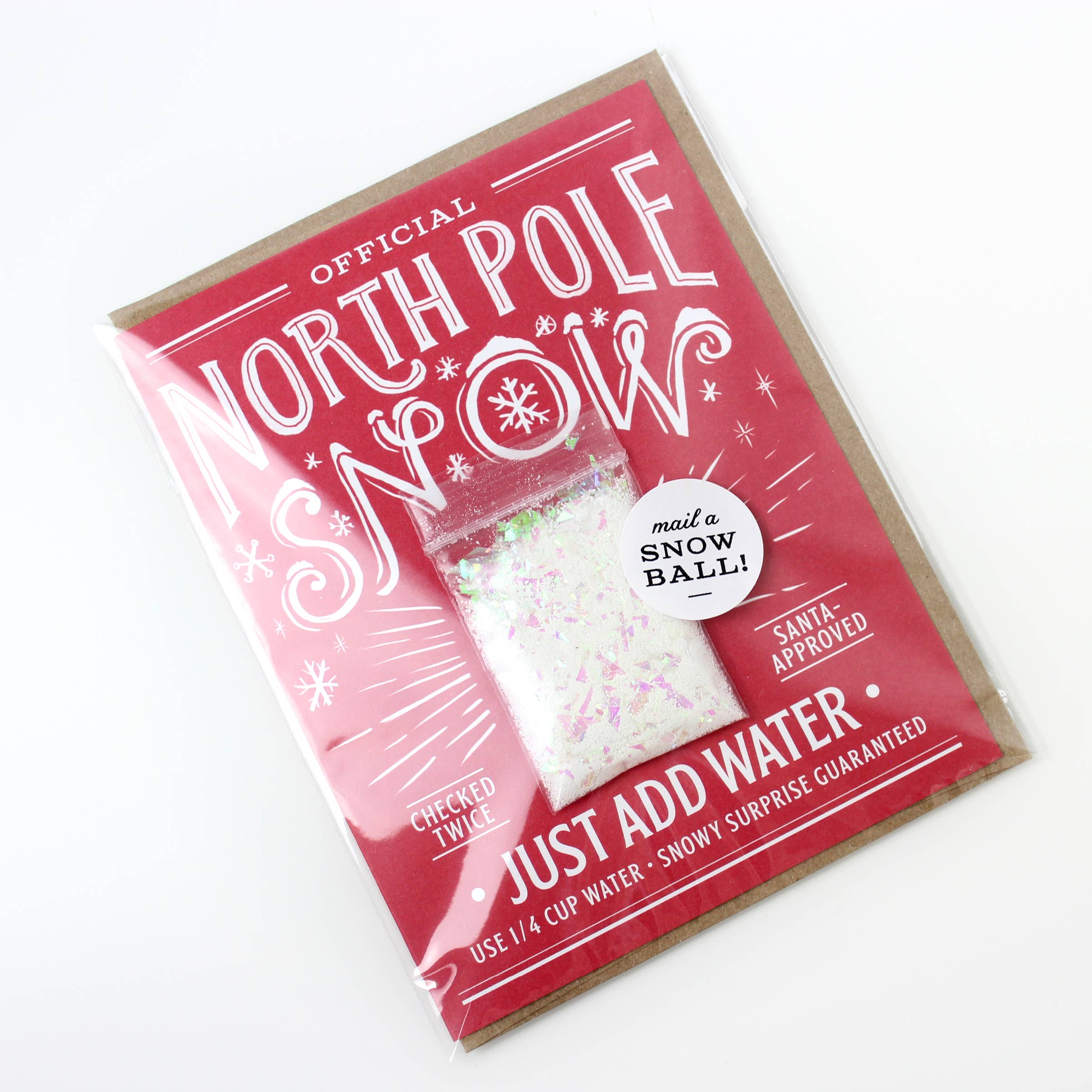 Inklings Paperie – postal de Natal por atacado – Cartão de Neve - Enviar uma Bola de Neve (Vermelho) - Feriado8