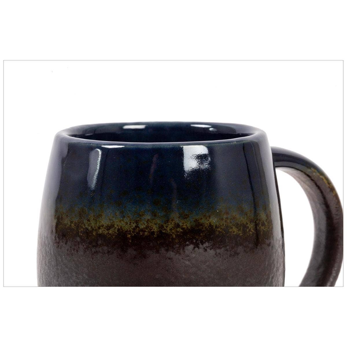 Truu Design - Wholesale Coffee Mug - Truu Design Elegant Dark Blue Reactive Glaze Ceramic Mug3