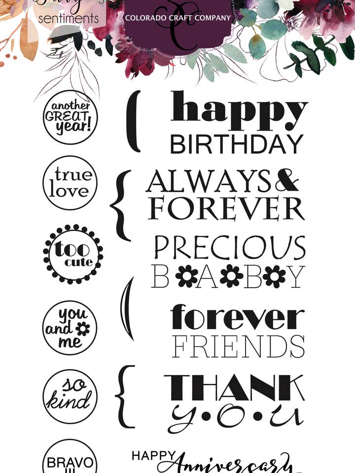 SS518 Savvy Sentiments ~ Saudações gerais por atacado de Colorado Craft Company