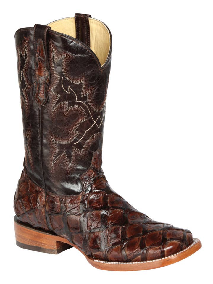 Botas Exóticas de Peixe Monstro para Homem El General - Castanho 44116 por atacado de El General Western Wear