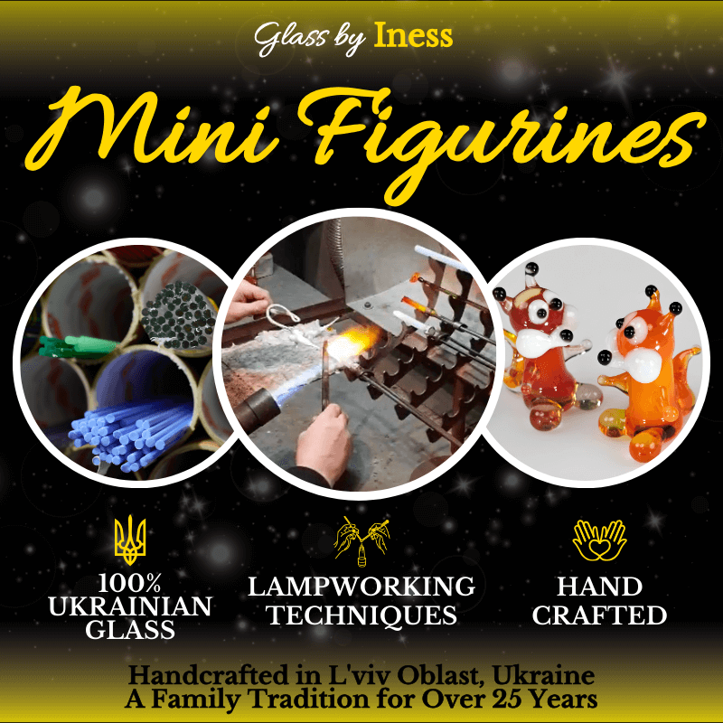 Glass by Iness - Wholesale Decorative Figurine - Snowman Figurine, Mini Glass Collectible, Handmade In Ukraine6